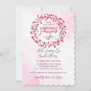 Invitation Mariage sous la forêt tropicale de bougainvillée r