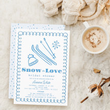 Mariage sous la neige à main levée bleu pour une f