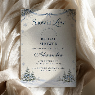 Invitation Mariage sous la neige : Baby Shower de mariage
