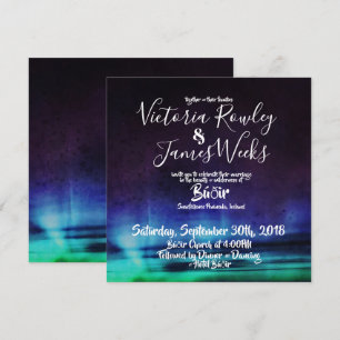Invitation Mariage sous les Aurores Boréales / Lumière du Nor