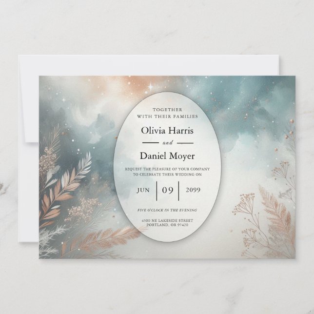 Invitation Mariage sous les Cieux de Poussière d'Étoiles Saug (Devant)