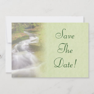Invitation Mariage sous une cascade Sauvegarder la date