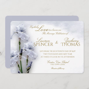 Invitation Mariage Spring Iris Garden