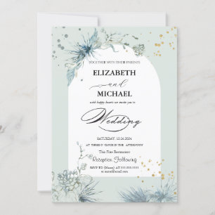 Invitation Mariage Star Gold Star Sun Moon