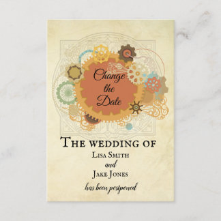 Invitation Mariage Steampunk Changer la date Industriel