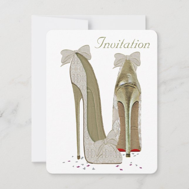 Invitation Mariage Stiletto High Heels (Devant)