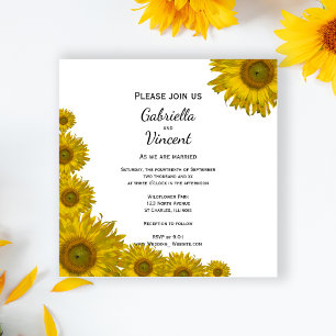 Invitation Mariage Sunflower Edge