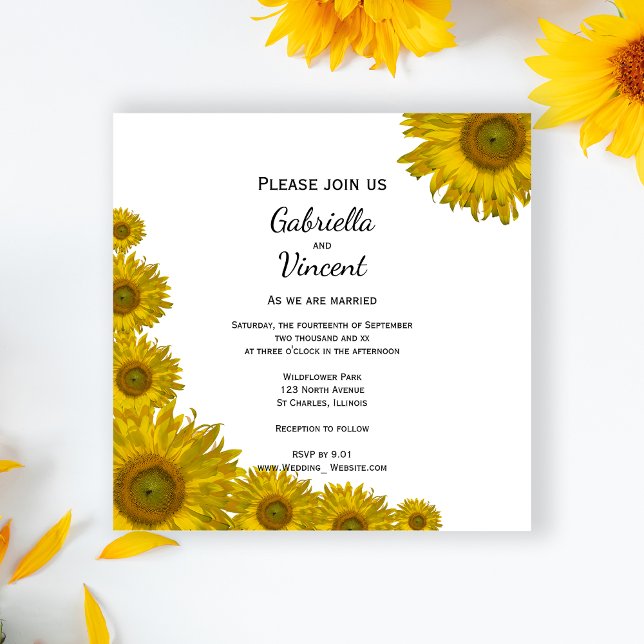 Invitation Mariage Sunflower Edge (Créateur téléchargé)