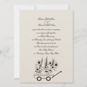Invitation Mariage Sunflower Wagon