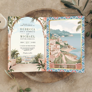 Invitation Mariage sur la côte amalfitaine italienne méditerr