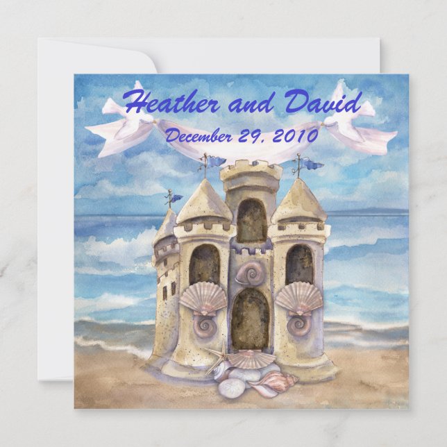 Invitation Mariage sur la Plage (Devant)