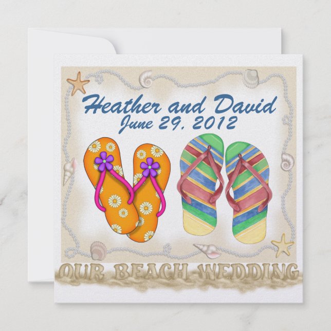Invitation Mariage sur la Plage (Devant)