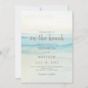 Invitation Mariage sur la plage au coucher du soleil Mariag