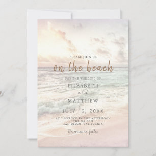 Invitation Mariage sur la plage au coucher du soleil Mariag