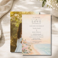 Mariage sur la plage avec photo de Miami Beach et