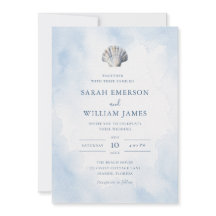 Mariage sur la plage Coquillage bleu