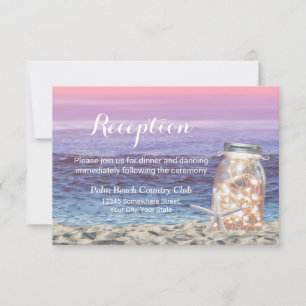 Invitation Mariage sur la Plage Étoile de Mer & Réception en 