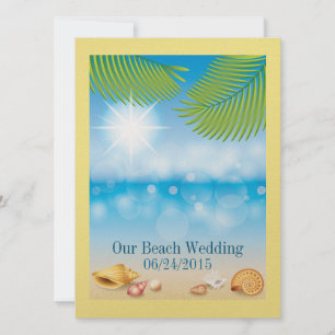 Invitation Mariage sur la plage / Événement - SRF