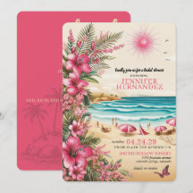 Mariage sur la plage rose