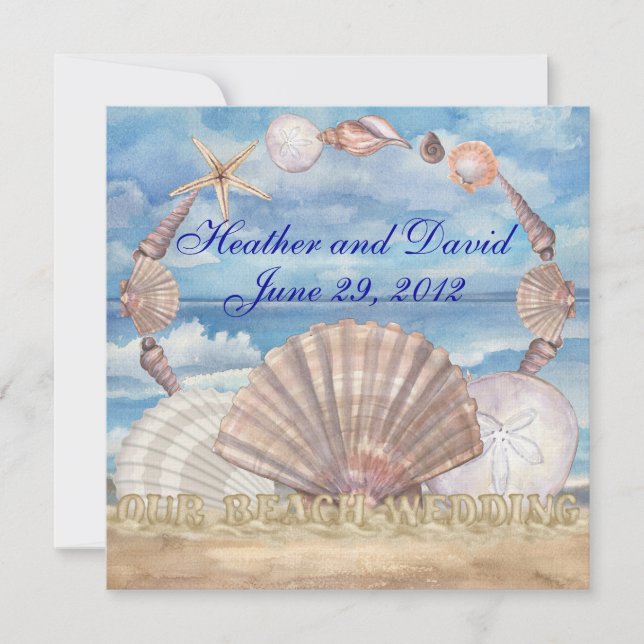 Invitation Mariage sur la plage - SRF (Devant)