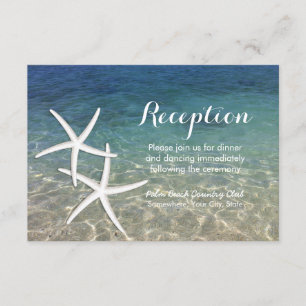 Invitation Mariage sur la Plage Tropicale Étoile de Mer Récep