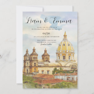 Invitation Mariage sur la skyline de Cartagena Colombie