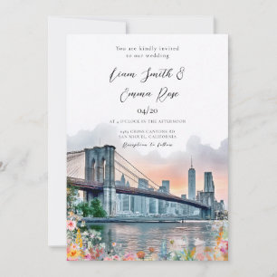 Invitation Mariage sur la skyline de New York City Mariage à