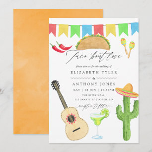 Invitation Mariage sur le thème du taco Fiesta Mexicaine