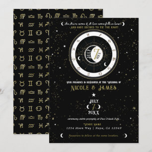Invitation Mariage sur mesure Astrologie Signe du zodiaque Lu