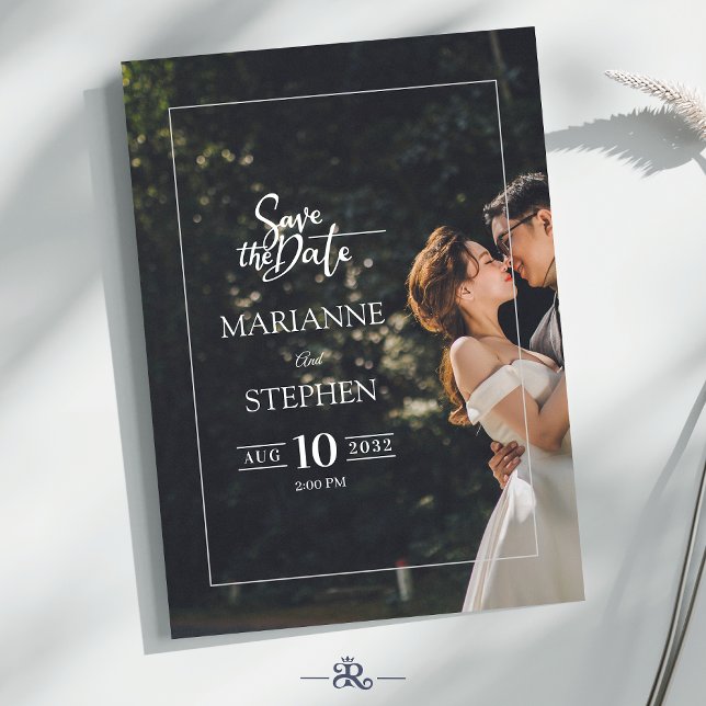 Invitation Mariage sur mesure avec écriture élégante moderne  (Créateur téléchargé)