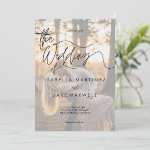 Invitation Mariage sur mesure avec photo et coucher de soleil