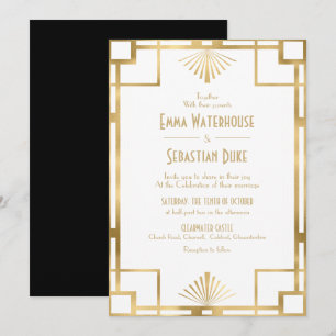 Invitation Mariage sur mesure Great Gatsby Art Déco