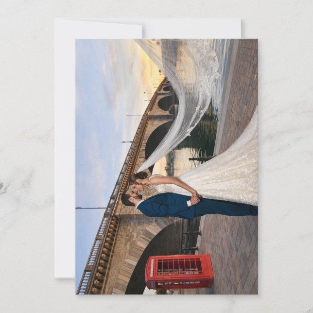 Invitation Mariage sur mesure Photo London Bridge (Devant)