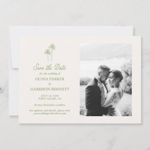Invitation Mariage sur une île Photo Enregistrez la Date