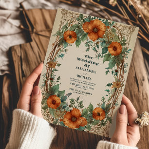 Invitation Mariage Symphonie Florale Inspiré de l'Art Nouveau