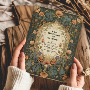 Invitation Mariage Symphonie Florale Inspiré de l'Art Nouveau