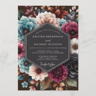 Invitation Mariage Tapisserie Vive Sarcelle