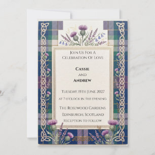 Invitation Mariage Tartan Thistle