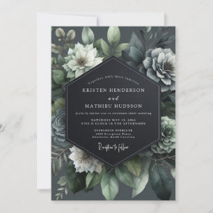 Invitation Mariage Teal Bloom