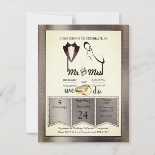 Invitation Mariage tendance Foil-Gold-Silver-Brass