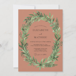 Invitation Mariage Terracotta Bois Terreux
