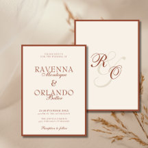 Mariage Terracotta Ivoire Monogram Glam Vieille Fo