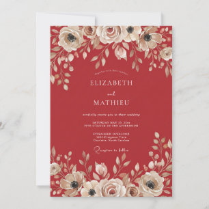 Invitation Mariage Terracotta Rose Douce