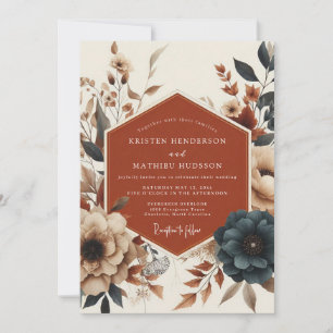 Invitation Mariage Terracotta Téâl Fleur Moody