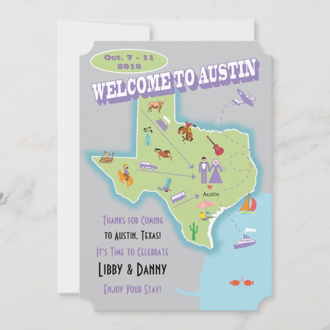 Invitation Mariage texan Libby (Devant)