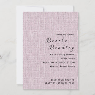 Invitation Mariage Texturé Rose