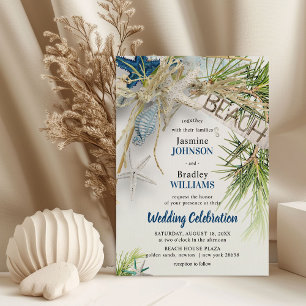 Invitation Mariage Thème Moderne de Plage