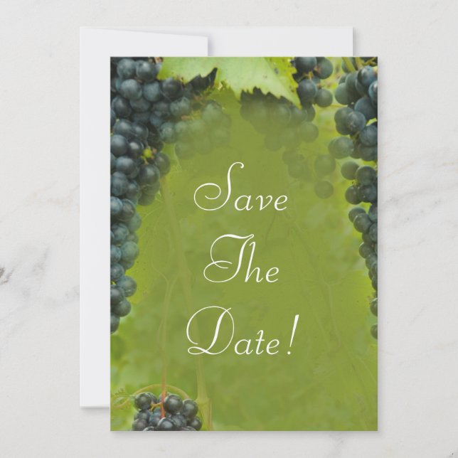 Invitation Mariage Thème Vignoble de Vin Enregistrez la Date (Devant)