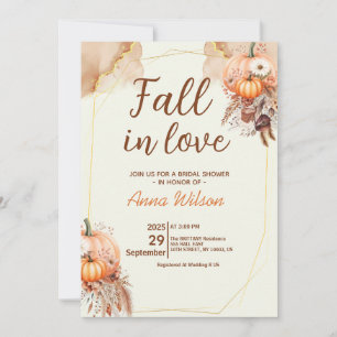 Invitation Mariage Tomber Amoureux Bouquet de Fleurs de Pampa