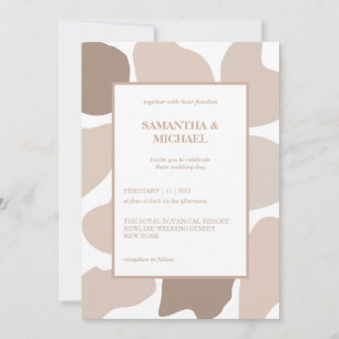 Invitation Mariage Tons Café Brun